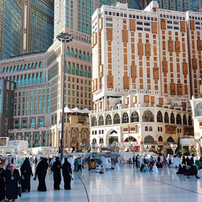 prayer and towaf circumambulation-of muslims Around  Al kaaba in macca Saudi-25 April 2018